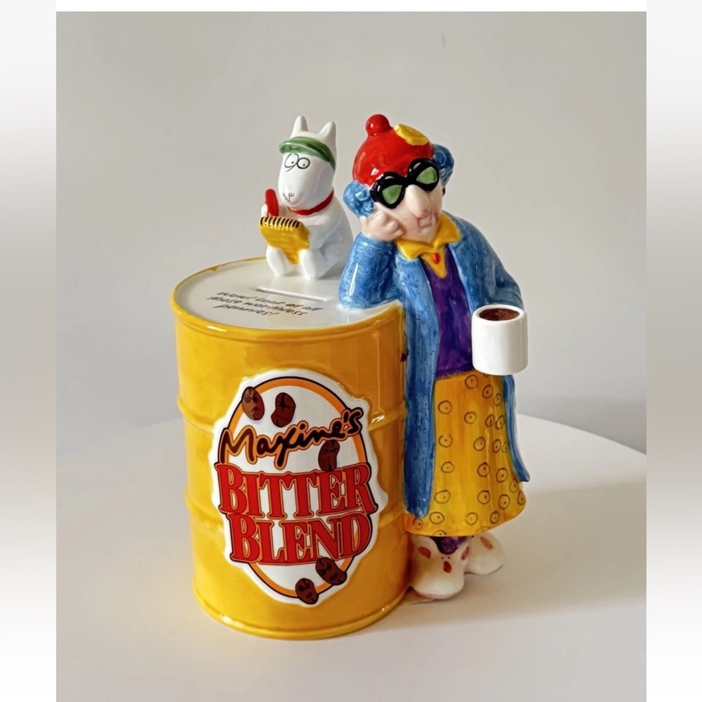 Maxine's Bitter Blend Coffee Ceramic Bank w/Floyd The Dog - by Hallmark Studio 8